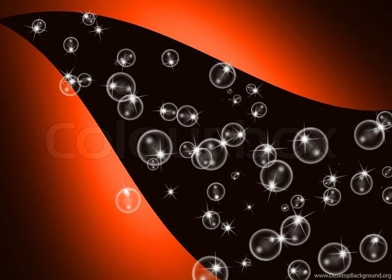 Bubbles Abstract Orange And Black Backgrounds