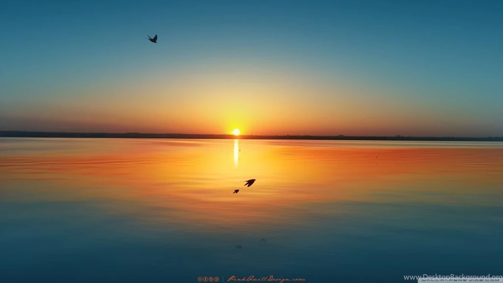 Sunset Over Lake Siutghiol HD Desktop Wallpapers : Widescreen ...