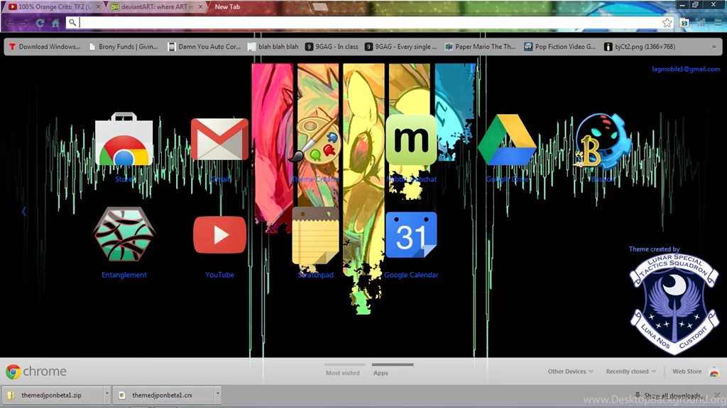 Chrome Theme MLP DJ Pon3 By Lagmobile On DeviantArt