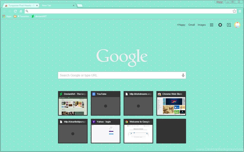 Pink Pixel Hearts Google Chrome Theme By Sleepy Stardust On ...