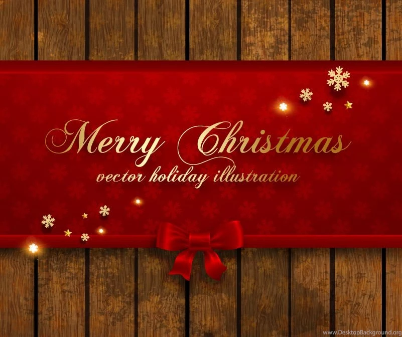 Merry Christmas Holiday Wooden Backgrounds Vector