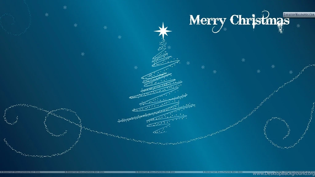 Merry Christmas With Blue Backgrounds Wallpapers