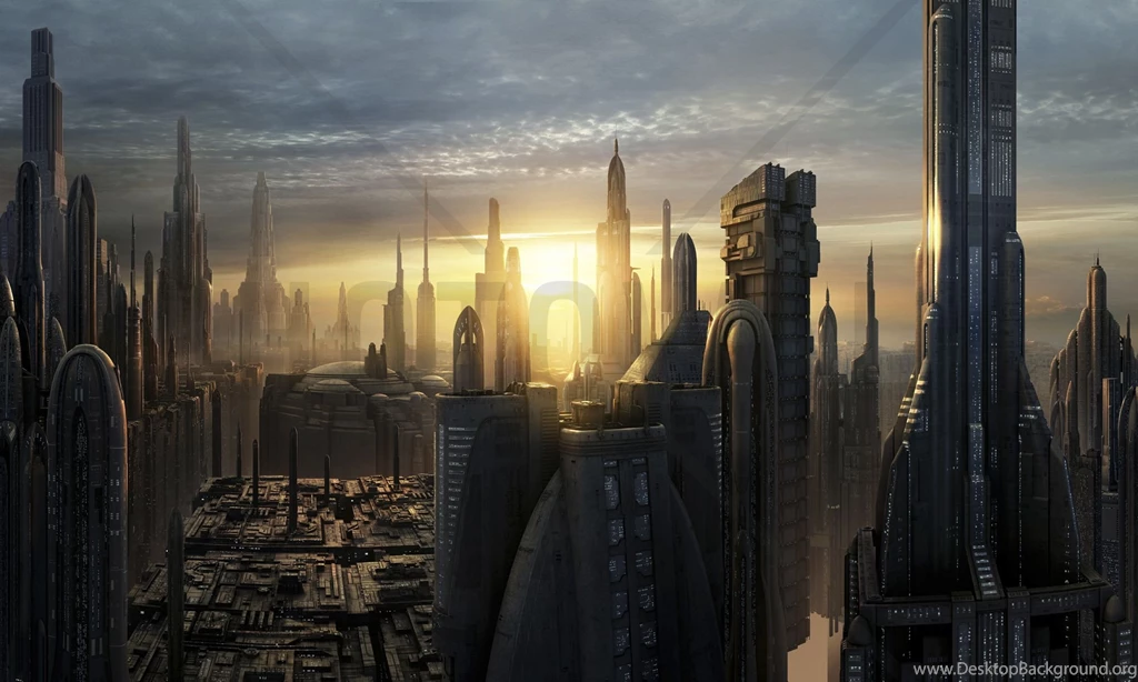 Star Wars   Coruscant Buildings Sunset   Wall Mural & Photo ...