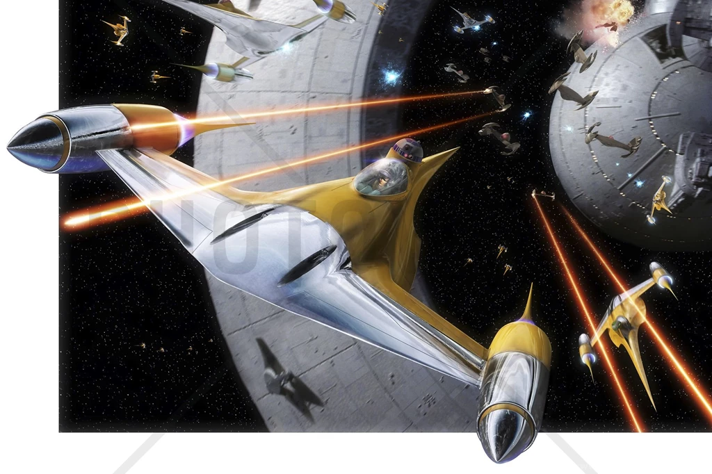 Star Wars Anakin In Naboo Starfighter Wall Mural & Photo ...