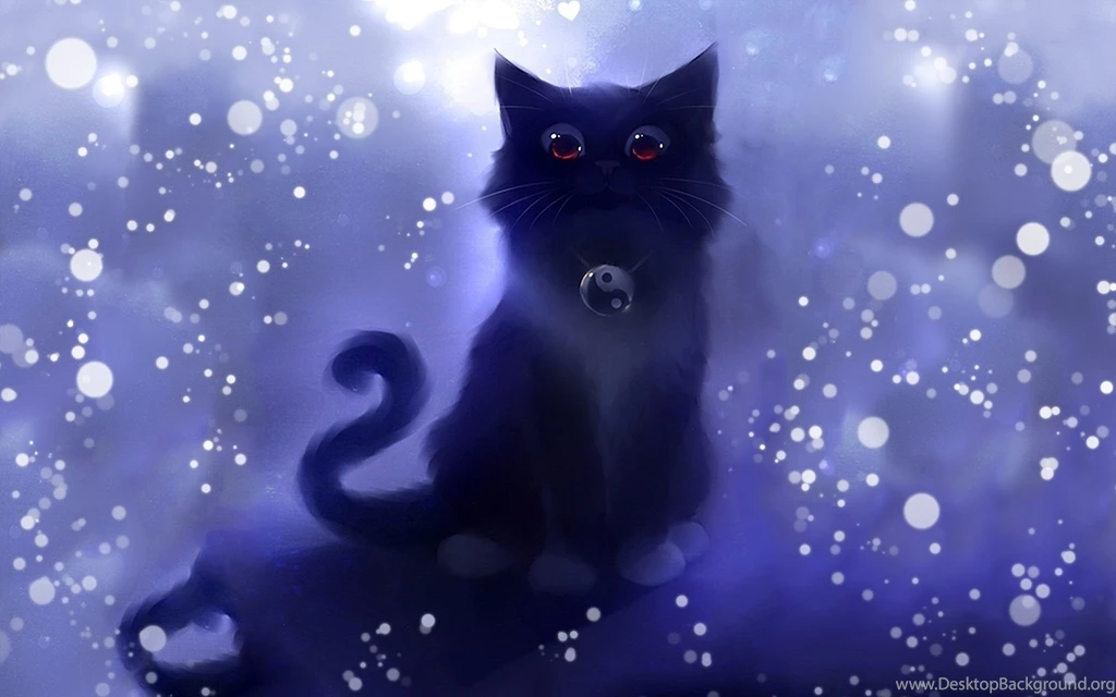 Painted Cute Kitten, Yin Yang