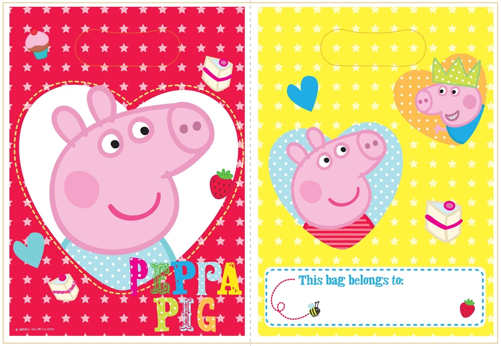 Peppa Pig Loot Bags (Pack Of 8)