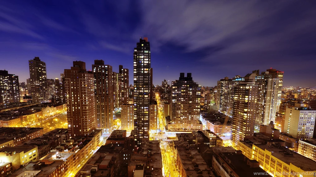 Download Wallpapers 3840x2160 Town, New York, Night, Light, Street ...