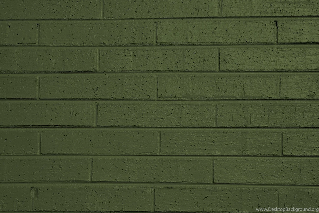 Olive Green Painted Brick Wall Texture Picture