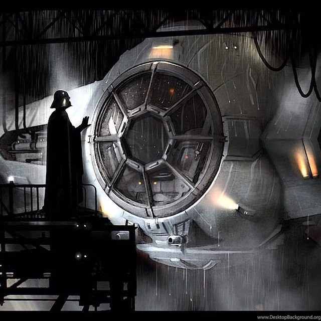 Star Wars Art. Darth Vader And His Advanced X1 Tie Fighter.