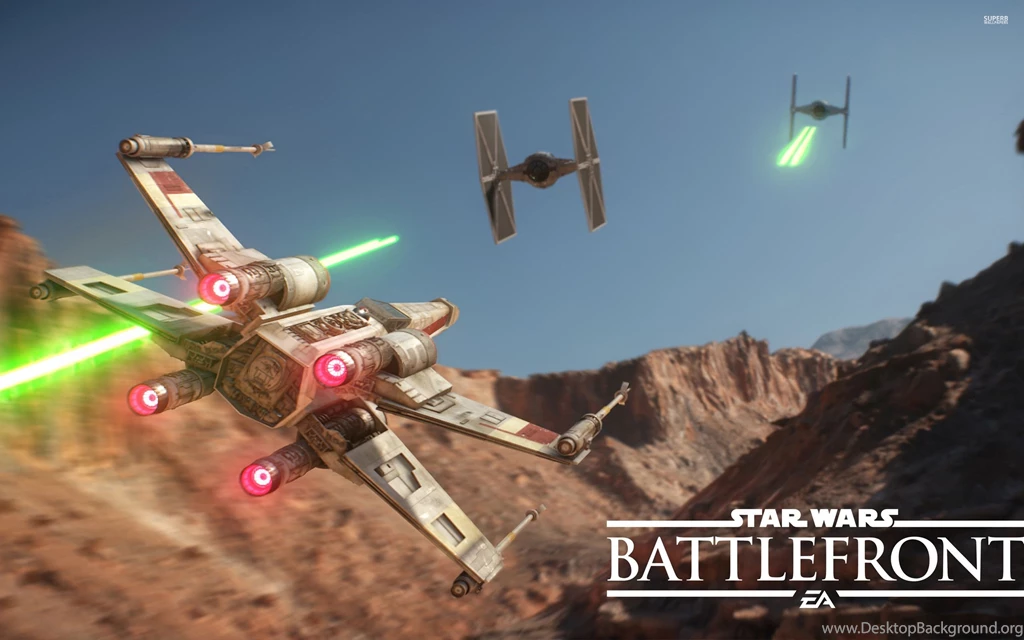 X wing Chasing TIE Fighters In Star Wars Battlefront Wallpapers ...