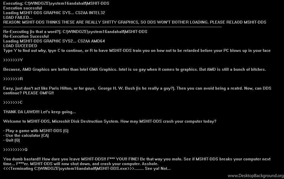 MS DOS Screenshot So JOKES By Auron2 On DeviantArt