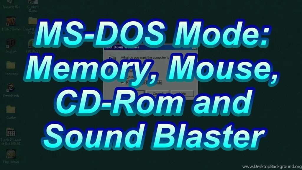 MS DOS Mode Tutorial: Memory Mouse CD ROM Sound Blaster In Windows ...