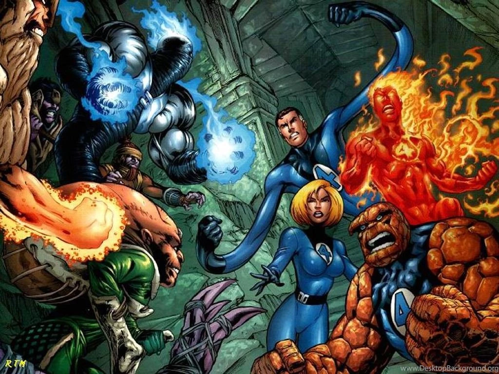 Wallpapers Comic World Total Fantastic Four Fight 1024x768 ...