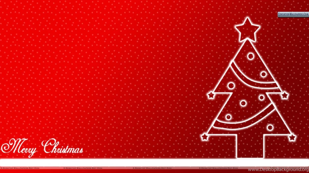 Christmas Tree With Red Backgrounds Wallpapers