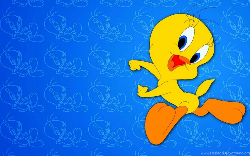Happy tweety bird on the blue background 2880x1800.jpg