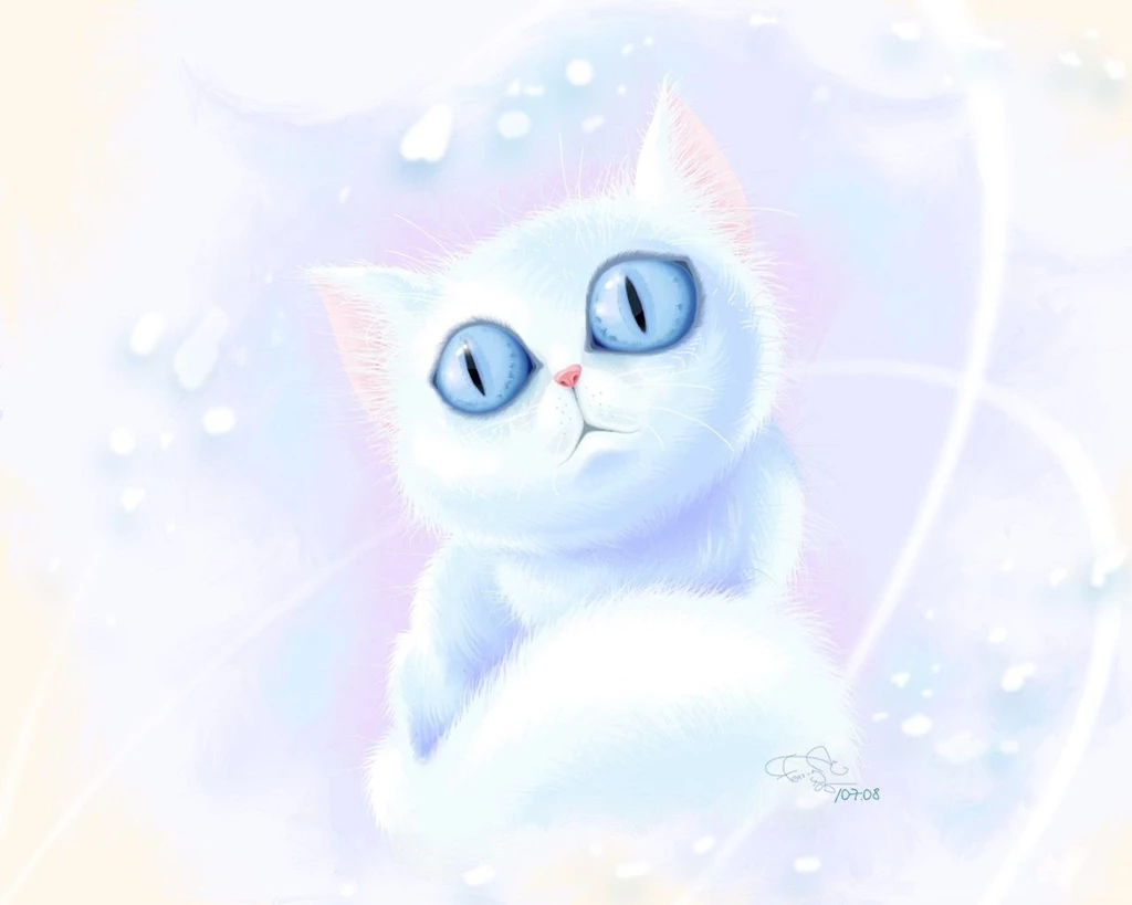Desktop Wallpapers · Gallery · Humor · White Cat