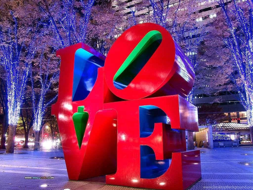 Amazing Christmas Love Decoration At Night Wallpapers Christmas ...