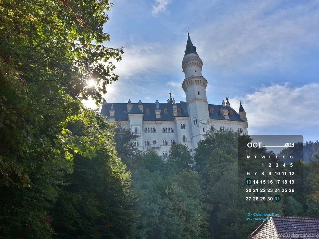 Neuschwanstein Castle: Free October 2014 Calendar Wallpapers Of ...