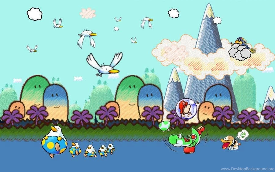 Yoshi's Island Scene By 1990irock On DeviantArt