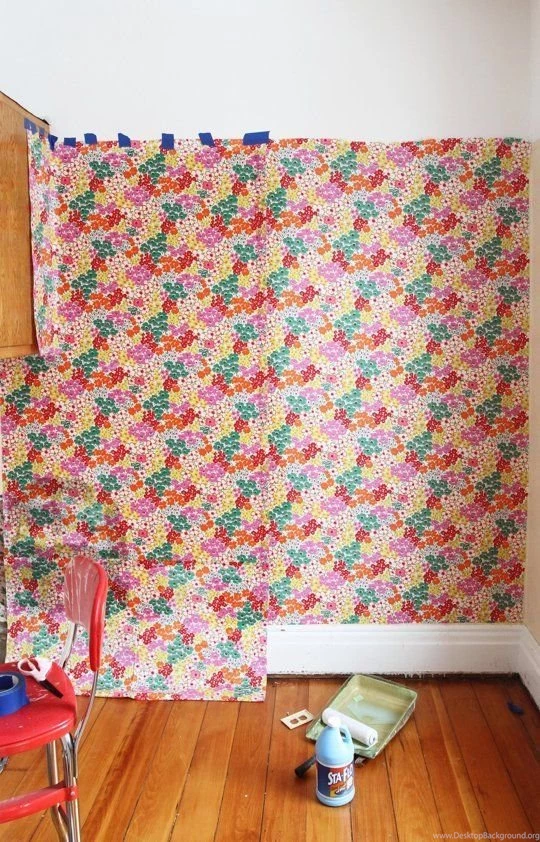 How To Hang Fabric As Wallpapers — Apartment Therapy Tutorials ...