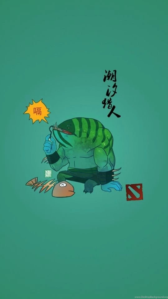Download Wallpapers 540x960 Tidehunter, Dota 2, Chibi, Simple Art ...