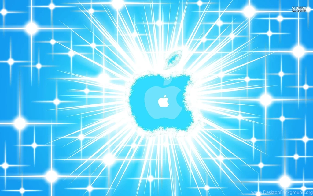 Glowing Blue Apple Logo Wallpapers Computer Wallpapers