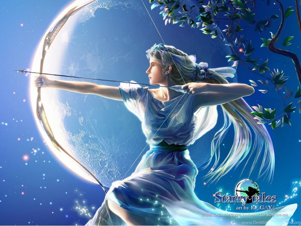 Download Wallpapers 1600x1200 Zodiac, Sign, Marksman, Girl ...