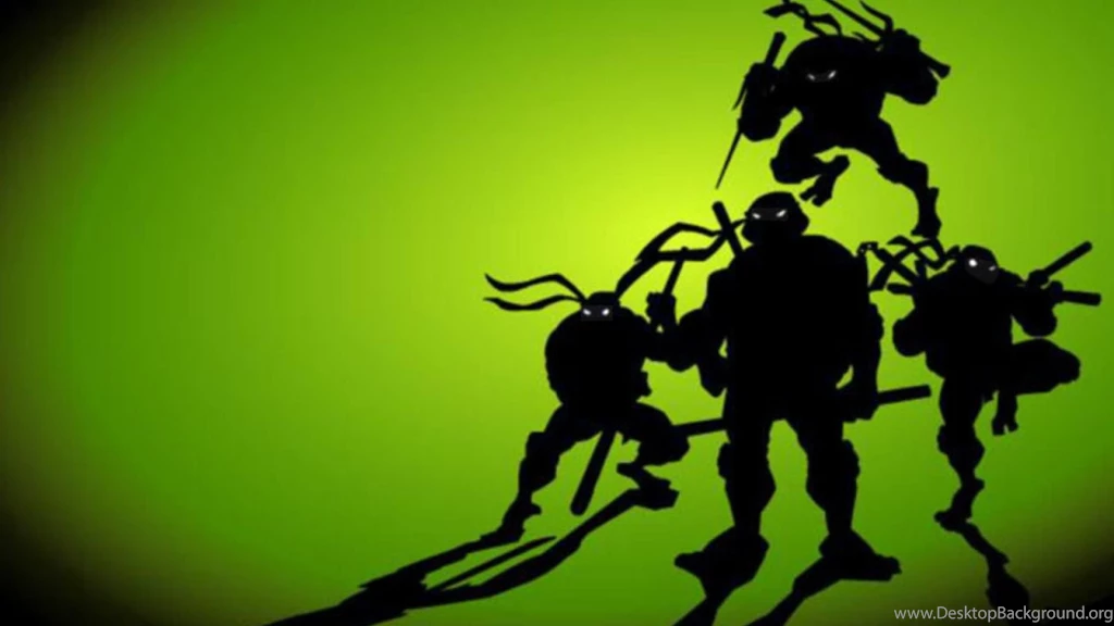 Teenage Mutant Ninja Turtles Green Backgrounds Silhouettes ...