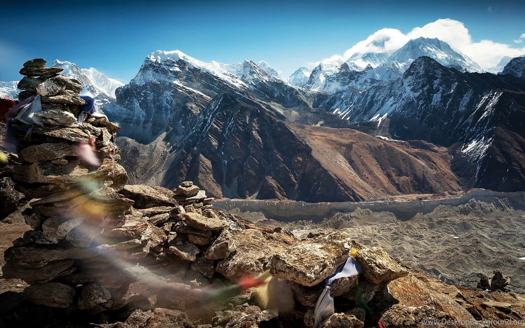Mountains Clouds Nature Rocks Himalaya Blue Skies Wallpapers ...
