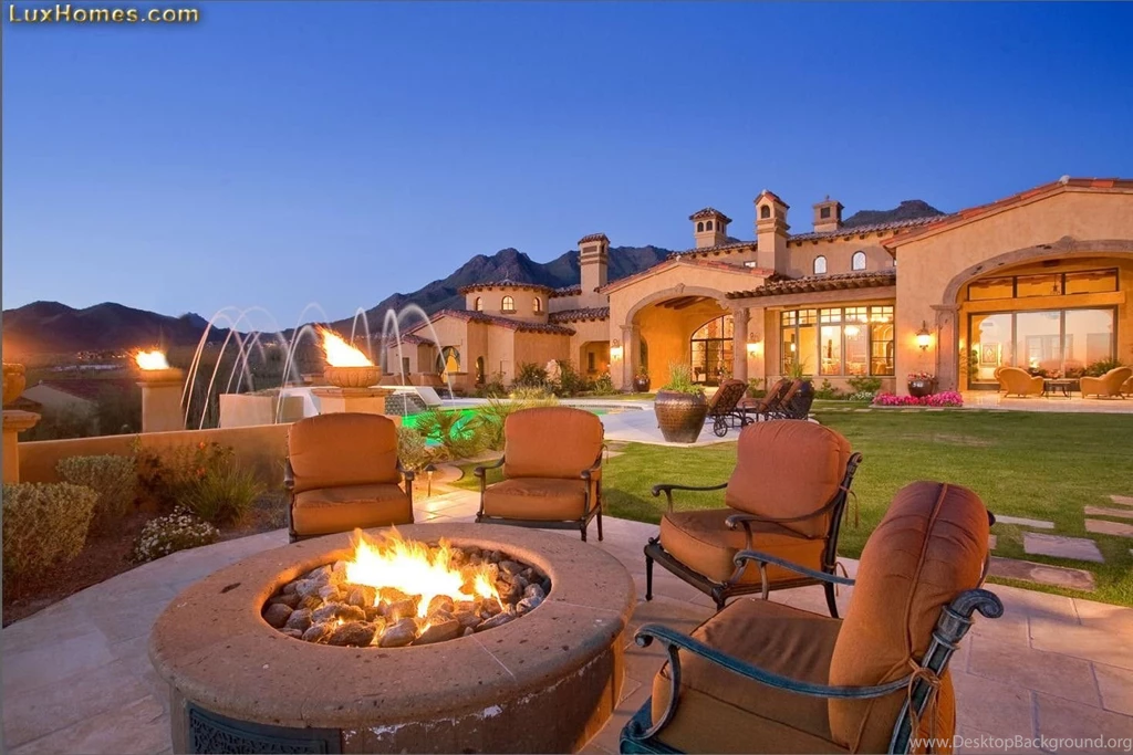 Luxury House Houses Grass Chairs Garden Amusement Parks Wallpapers ...