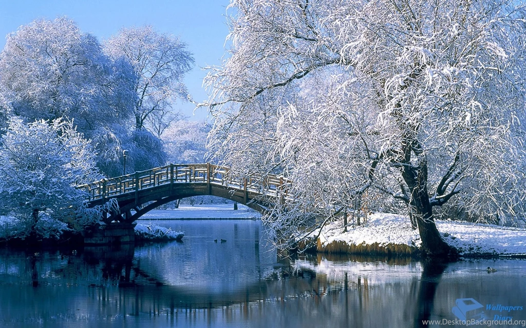 Free Snow Wallpaper Bridge Picture Reflections Image.jpg