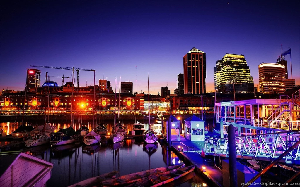 Night One Of The Sea Port Towns HD Desktop Wallpapers