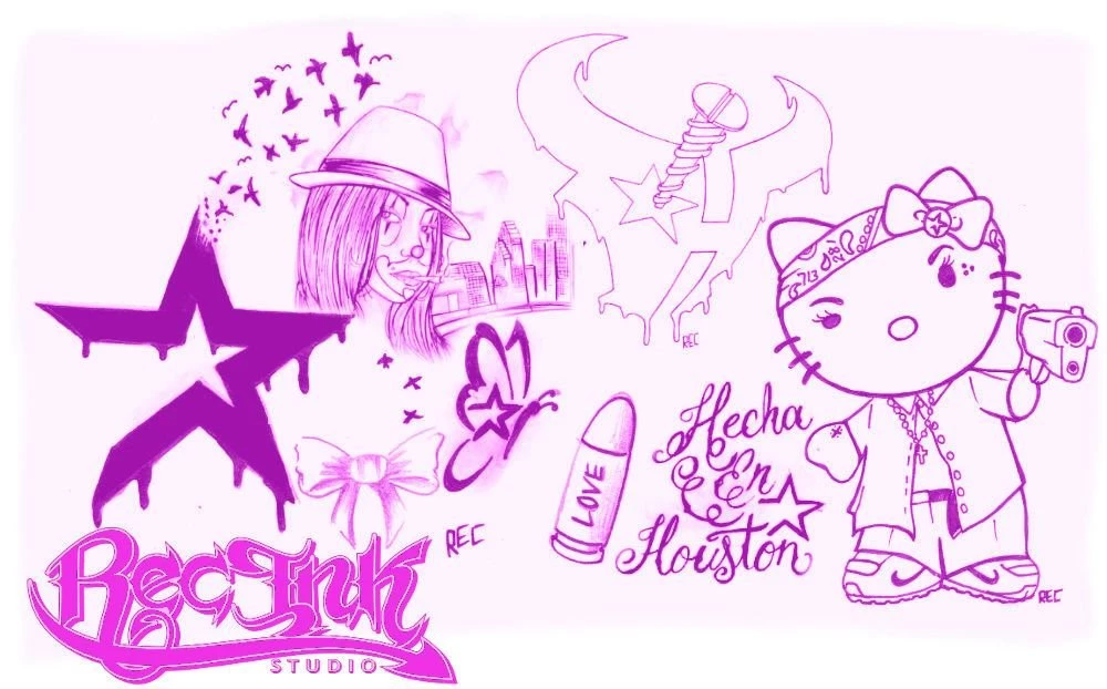 H Town Tattoo,Hello Kitty Chola 713,Chicana, REC By TXREC On ...