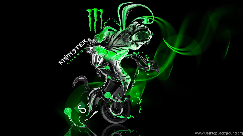 Wallpapers Monster Energy Moto Yamaha Vmax Fantasy Green Neon ...