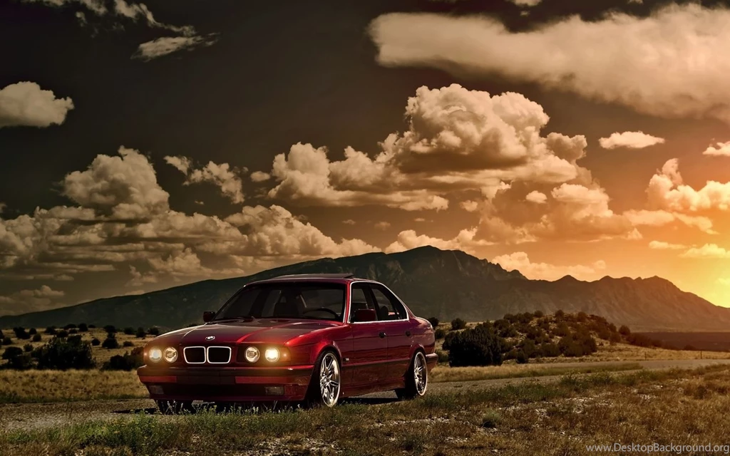 1440x900 The Sun, Red, Blik, E34, Front, Bmw, Red, 5 Series, Bmw ...