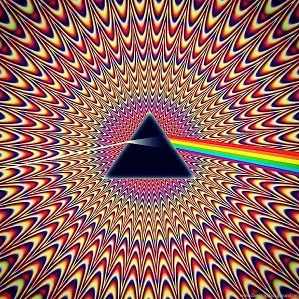 Great Optical Illusion: Pink Floyd Prism With Pulse Backgrounds ...