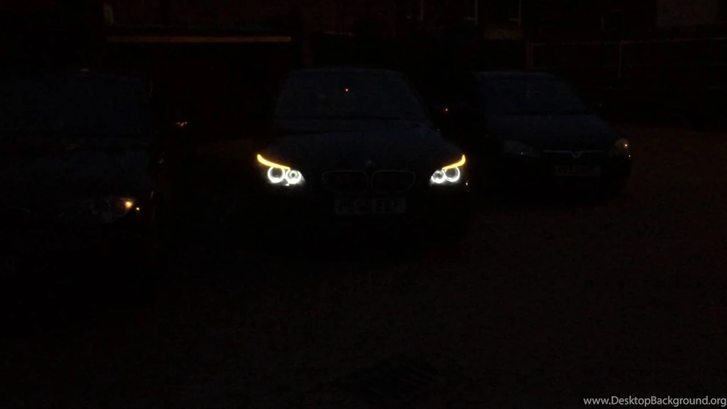 BMW E60 E61 LCI (Halogen)   24W Bright LED Angel Eyes White Halo ...