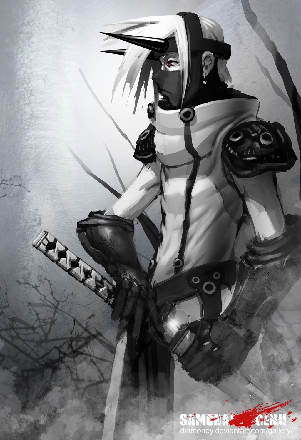 Paintings Video Games Ninjas Katana Weapons Illustrations Fantasy ...