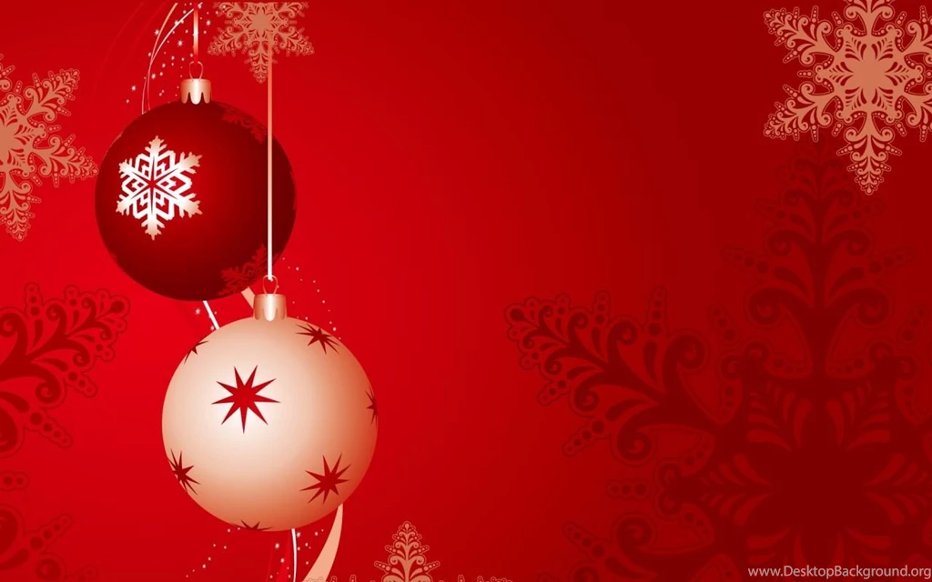Christmas Bulbs – Red And White Widescreen Wallpapers