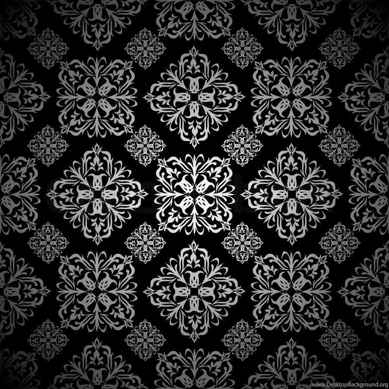 Silver And Black Seamless Tile Backgrounds Wallpapers Pattern ...