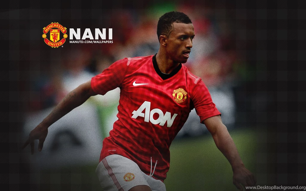 The Player Of Manchester United Luis Nani In Dark Colors ...