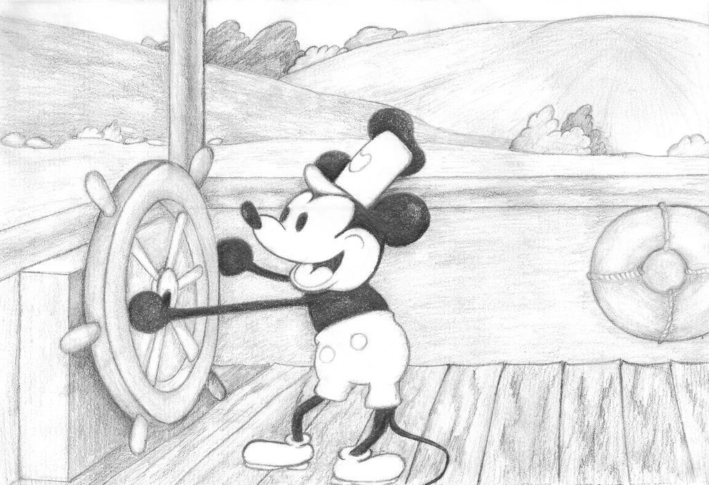 Steamboat Willie   Pencil Sketch By QuirkyOwl On DeviantArt