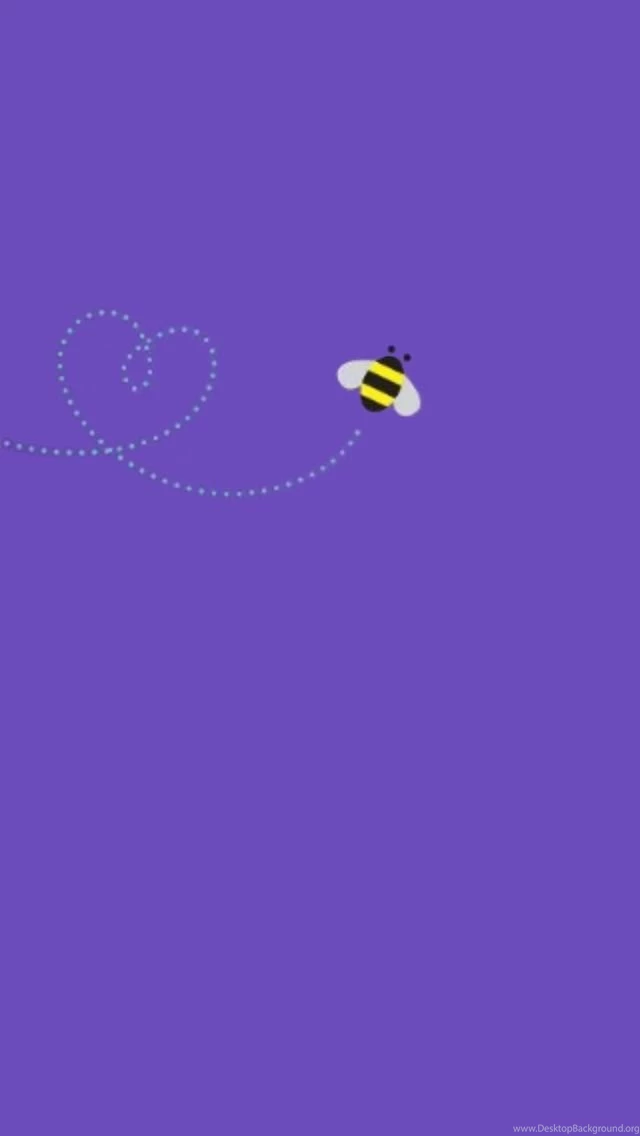 Purple Bee Higher iPhone 5 Wallpapers (640x1136)