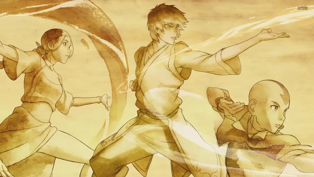 Aang, Zuko And Katara Avatar: The Last Airbender Wallpapers ...