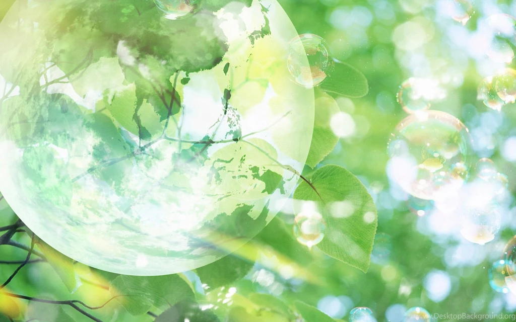 Bubble And Leaves Wallpapers