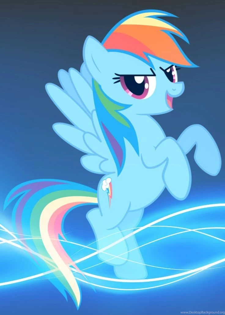 Rainbow Dash Blue Burst Wallpapers