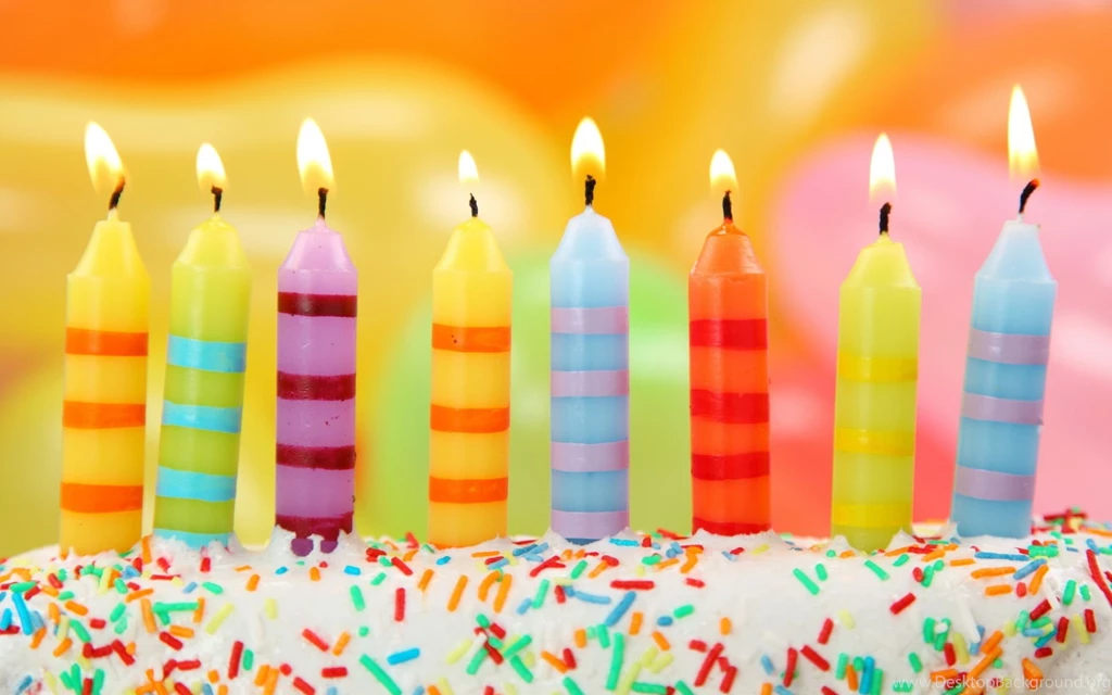 Rainbow Candle Happy Birthday Wallpapers Deskto