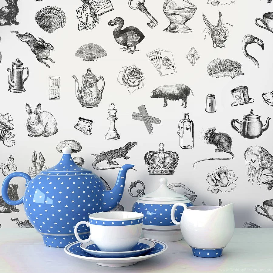 Alice In Wonderland' Self Adhesive Wallpapers By Oakdene Designs ...