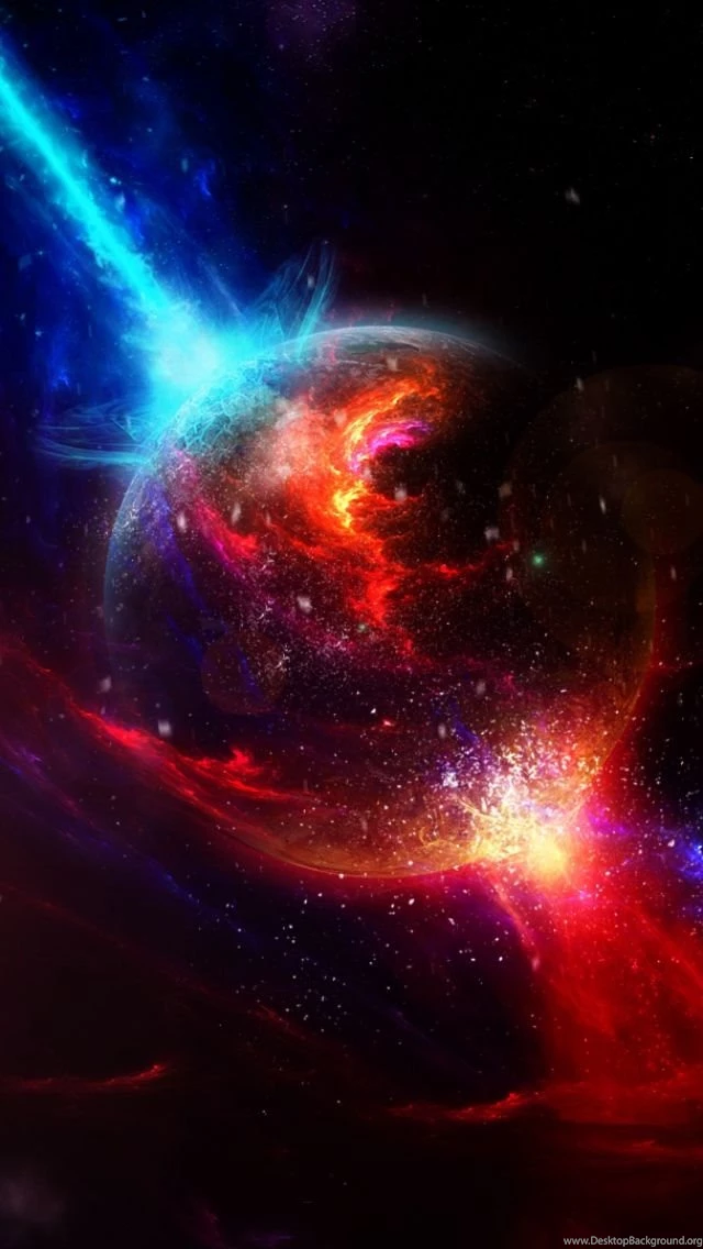 Download Wallpapers 640x1136 Space, Planets, Takeoff, Explosion ...