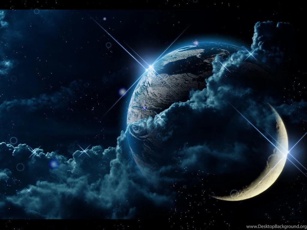 Earth Science Powerpoint Backgrounds Abstract Earth With Moon ...
